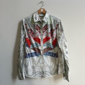 ETRO Cotton Multi Pattern Button Shirt Size 42